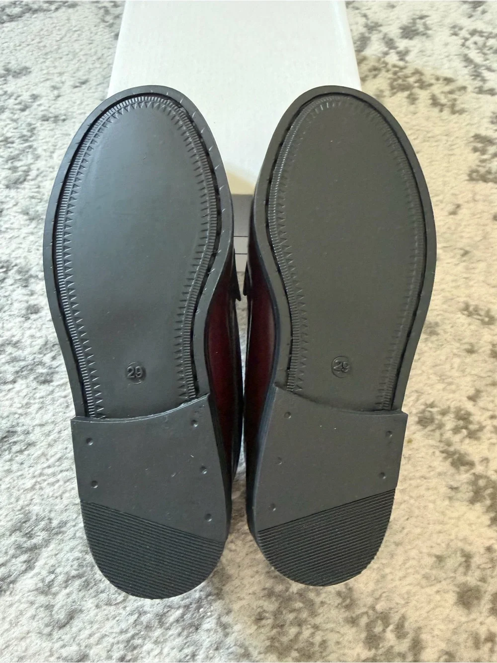 Kids Burgundy Penny Loafers Dress Shoes - Classic Dress Slip-Ons